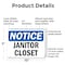 Signmission Janitor Closet, 10 in W x Rectangle, Plastic OS-2PACK-NS-P-710-L-13748 - alternate 5